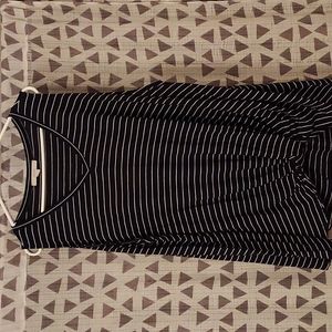 Gathered-front v-neck